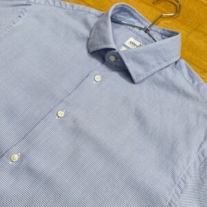 Armani Collezioni Mens Light‎ Blue Micro Check Slim Fit Dress Shirt Size 16 41